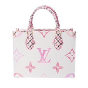 Louis Vuitton Monogram On the Go LV By Pool Pink White Handbag